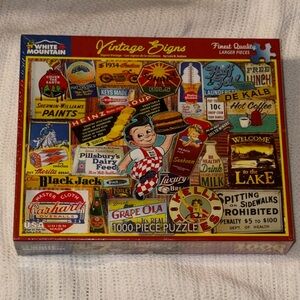 White Mountain Vintage Signs Puzzle - Colorful Collection